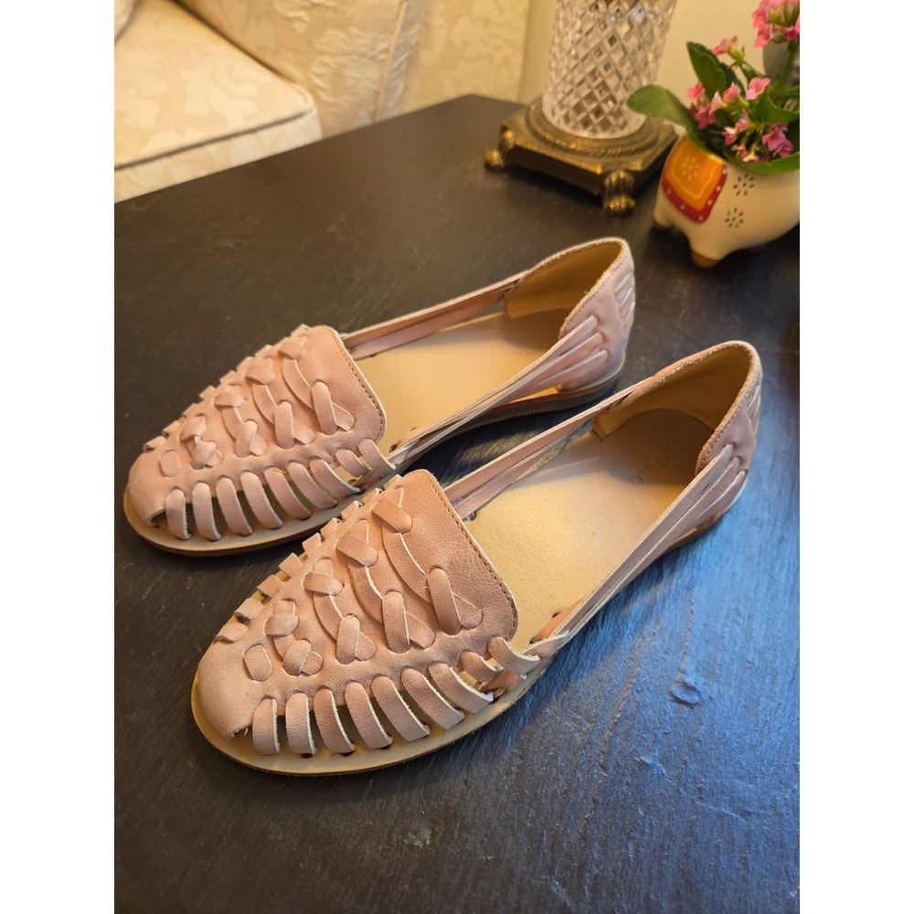 Nisolo Women's Huarache Woven Leather Slip-on Sandals Desert Rose 7.5 EUC! $150